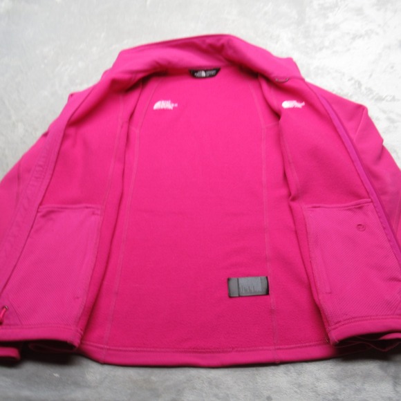 North Face Jacket Women Small Pink Softshell Pockets FullZip Hiking Apex Bionic2 - Picture 9 of 14